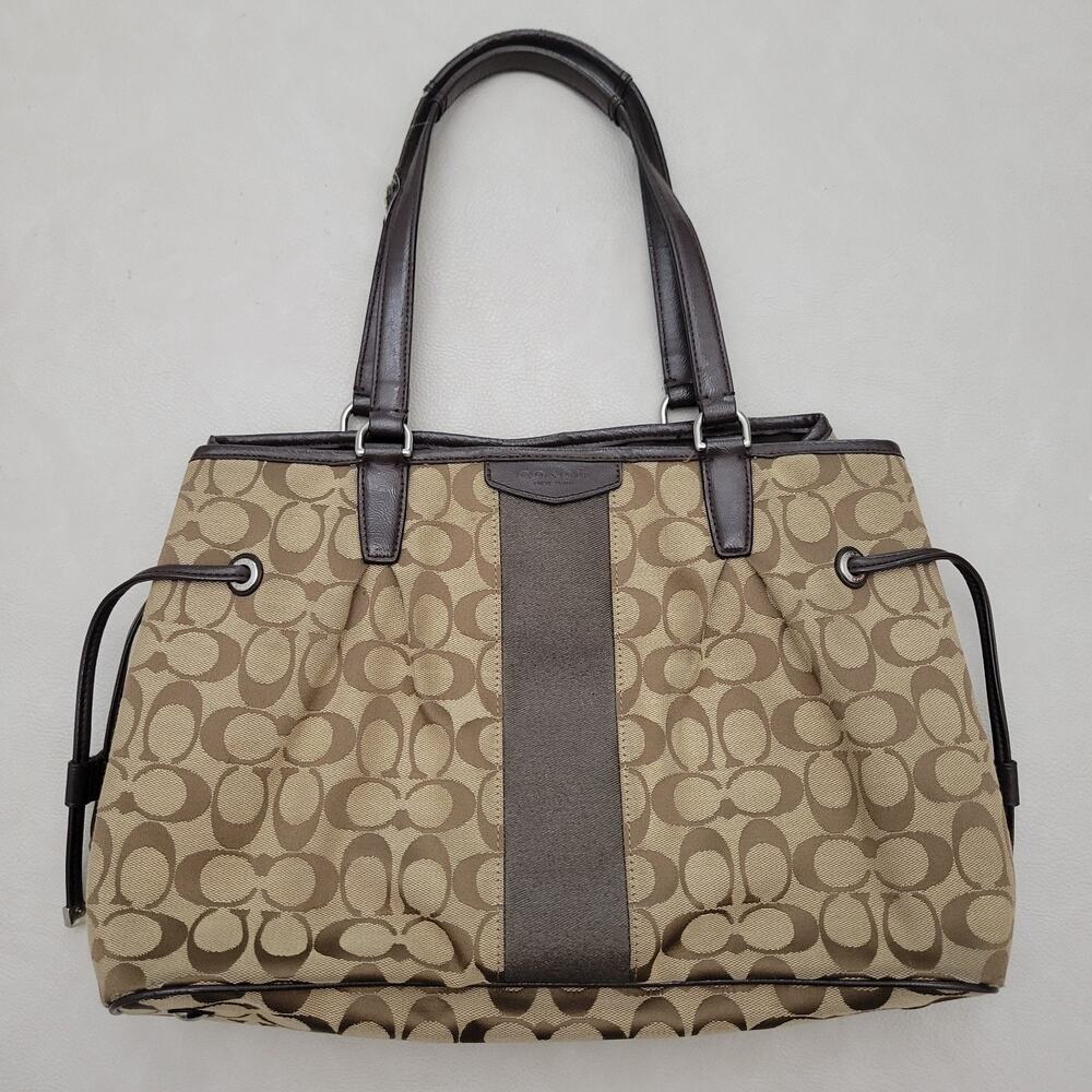 Coach Signature Canvas Carryall Tote Bag F28501
